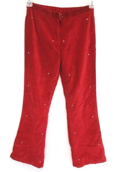 Girls Fleece Red Pants w/ Rhinestones Lined Size 14 The Children's Place