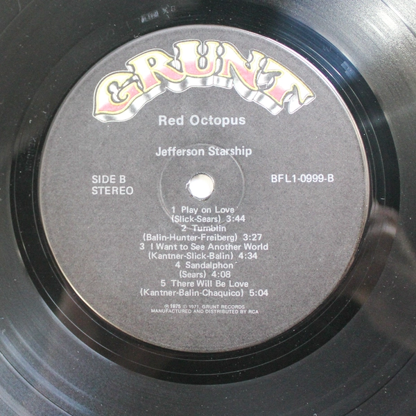 Vintage Jefferson Starship Red Octopus Vinyl Record 33 RPM Grunt Records