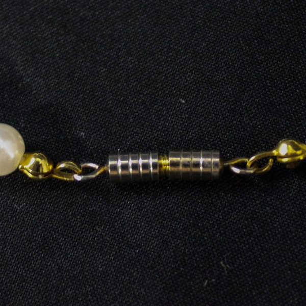 Lot of 2 Women's White Faux Pearl Beaded Layering Necklaces Good Condition