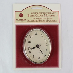 New Sealed Walnut Hollow Quartz Battery Operated Bezel Clock Movement