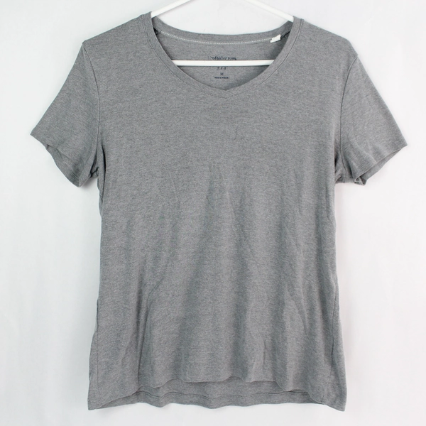 Croft & Barrow Classic Tee Gray Short-Sleeved T-Shirt Women's Size Medium