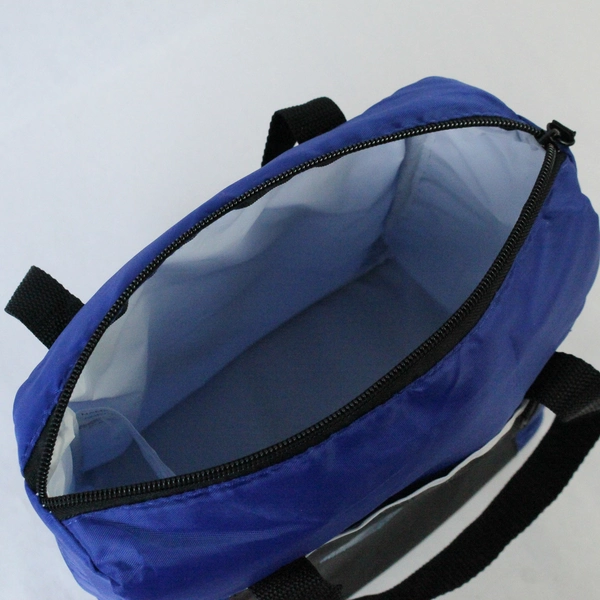 The Blue Buffalo Co Insulated Lunch Bag Blue Black Double Handles Zip Closure