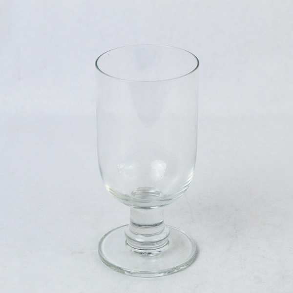 Dansk Genna Crystal Wine Glass Water Goblet Clear Thick Stem 6.5 Inch