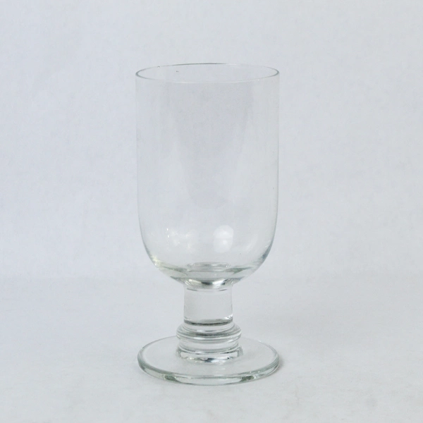 Dansk Genna Crystal Wine Glass Water Goblet Clear Thick Stem 6.5 Inch