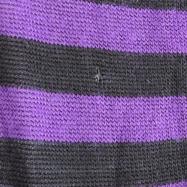 Motherhood Maternity Top Size M Black Purple Striped Ruched Pre-Owned Shirt