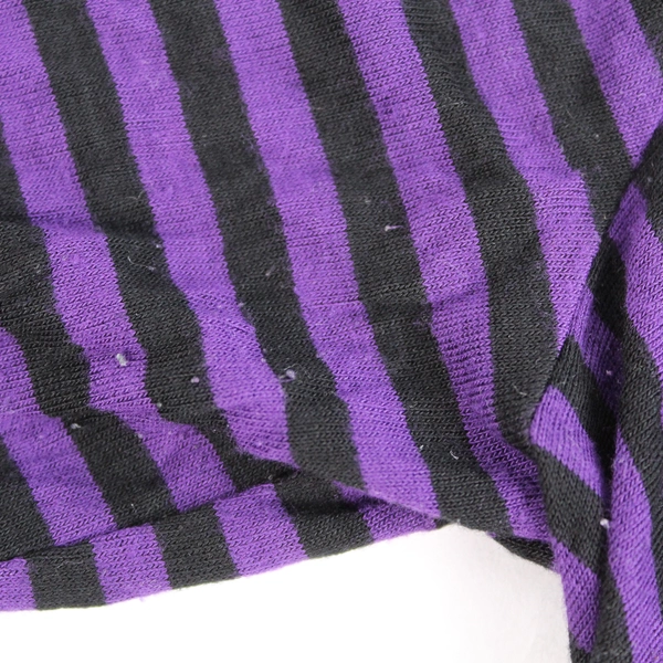 Motherhood Maternity Top Size M Black Purple Striped Ruched Pre-Owned Shirt