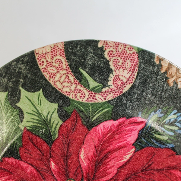 Poinsettia Decorative Plate, 10" Diameter, Very Good Pre-Owned Condition