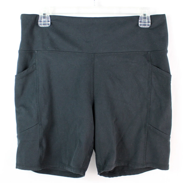Balance Collection Solid Black Activewear Bike Shorts Women's Size XXL
