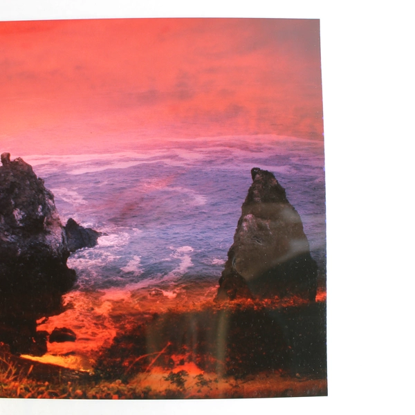 Vintage Original Photograph Newport Beach at Sunset Rock Coast Oregon