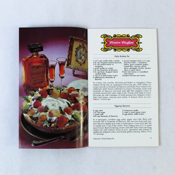 Cook With Love 1978 Amaretto Di Saronno Cookbook