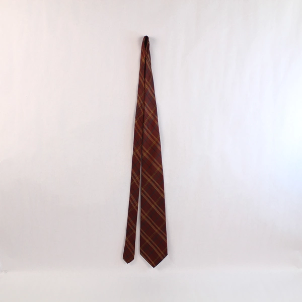 Vintage Handmade in Italy Nordstrom Pure Silk Red Plaid Men's Tie 59" Long
