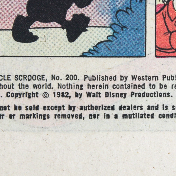 Vintage Walt Disney Uncle Scrooge Comic Book No. 200 Whitman 1982