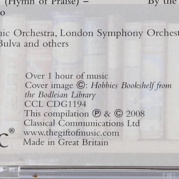 Music for Book Lovers CD 2008 Gentle Classics for Reading Pre-Owned
