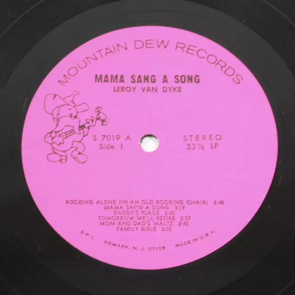 Leroy Van Dyke Mama Sang A Song Vinyl Record Album Mountain Dew Used