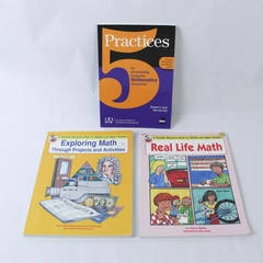 Lot of 3 Pre-Owned Math Books for Teachers Practices Real Life Exploring