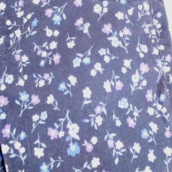 SO Jeggings Navy Blue Floral Pants Kids Girls Size 16 Stretch Waist Pockets