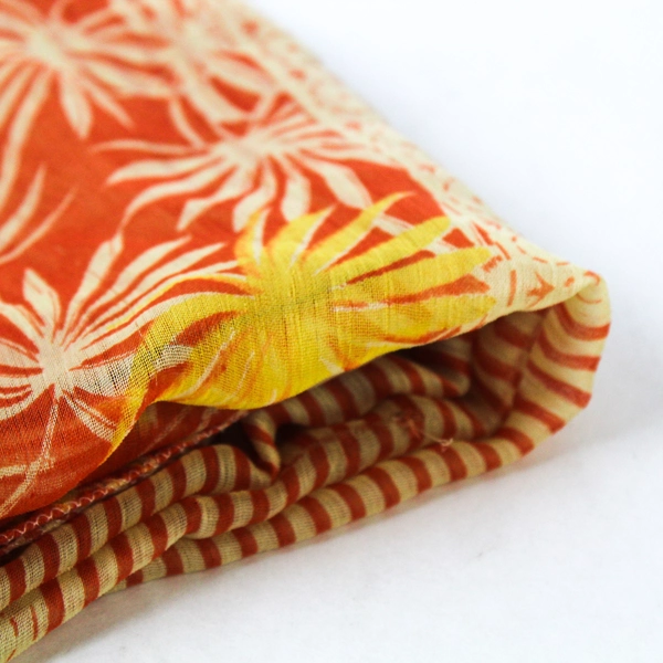 Women's Scarf Orange and Yellow Tropical Pattern 40x84 Inch