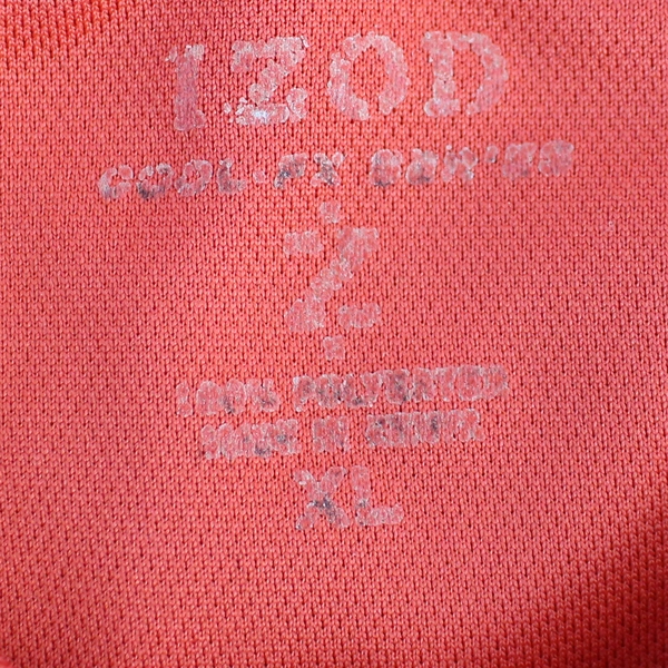 IZOD Red Short-Sleeve Polo Golf Shirt Men's Size XL