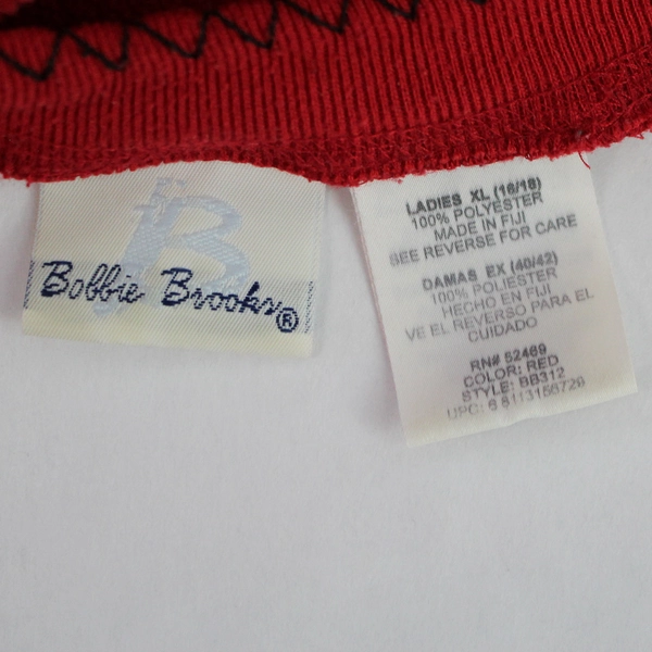 Bobbie Brooks Snowflake Embroidered Red Christmas Sweatshirt Women's XL 16/18