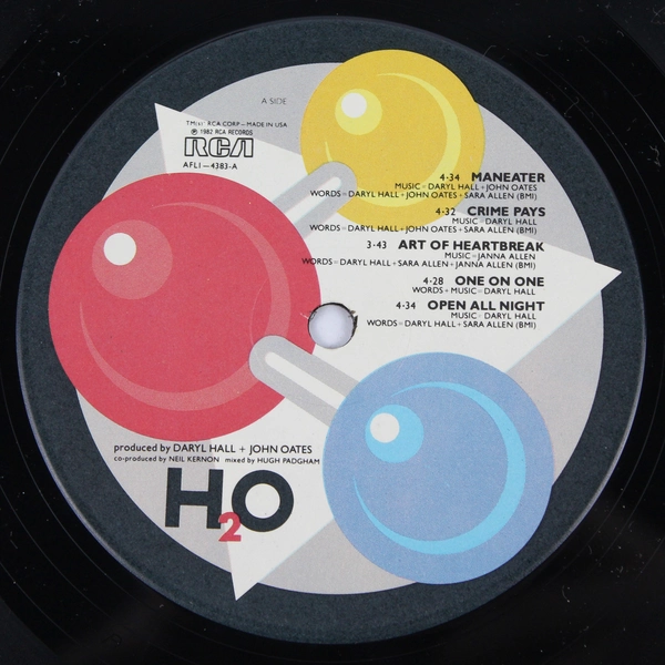 Vintage Hall & Oates H2O LP Vinyl RCA 1982 Stereo