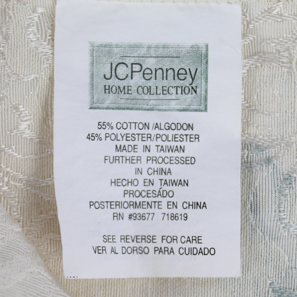 JCPenney Home Collection Cotton Blend Floral Patterned Tablecloth 58" x 98"