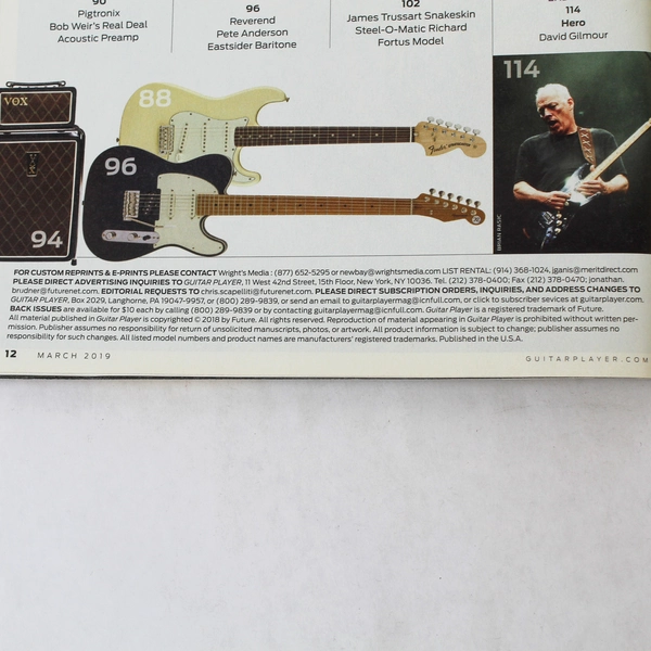 Guitar Player Magazine March 2019 Sean Lennon Les Claypool