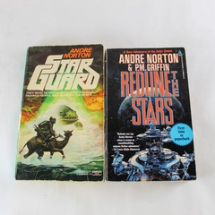 Lot of 2 Vintage Andre Norton PB Sci Fi Novels Redline the Stars Star Guard
