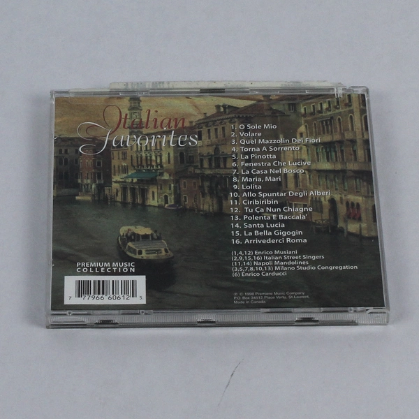 Italian Favorites by Various Artists Audio CD 1998 Premium Music Collection