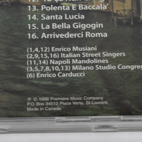 Italian Favorites by Various Artists Audio CD 1998 Premium Music Collection