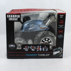 Sharper Image RC 360 Rally Car Thunder Tumbler Silvery Blue 