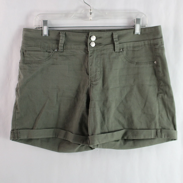 Royalty For Me Green Cotton Bermuda Shorts Women's Size 10