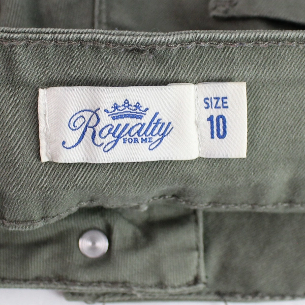 Royalty For Me Green Cotton Bermuda Shorts Women's Size 10