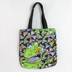 2017 Nickelodeon Reusable Canvas Tote Bag Double Handles Lined Small Size