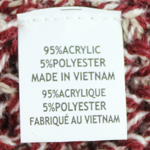 Sportsman ChemHistory, Quailty Control Laboratory, Burgundy/White Beanie Acrylic