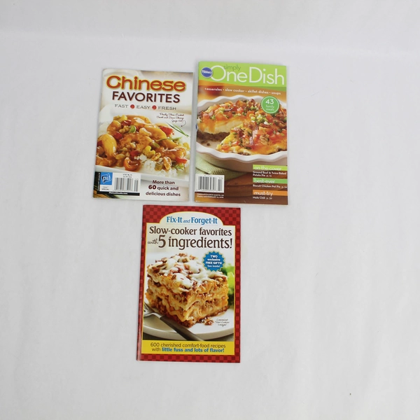 Lot of 3 Pocket Cookbooks Simply One Dish Fix It Chinese Favorites