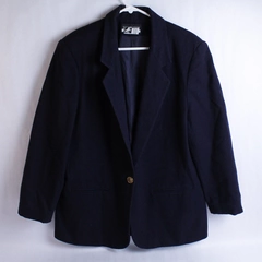 Sag Harbor Petite Dark Violet Pure Wool Blazer Women's Size 16