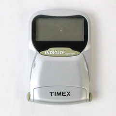 Gray Timex Travel Mini Digital Clock Alarm Night-Light Batteries Not Included