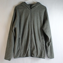 Amazon Essentials Gray Hooded Full-Zip Fleece Jacket Men's Size Large