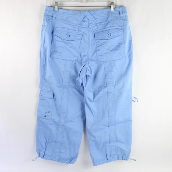 Style & Co Light Blue Capri Cargo Style Pants Women's Size 10 Cotton Blend 