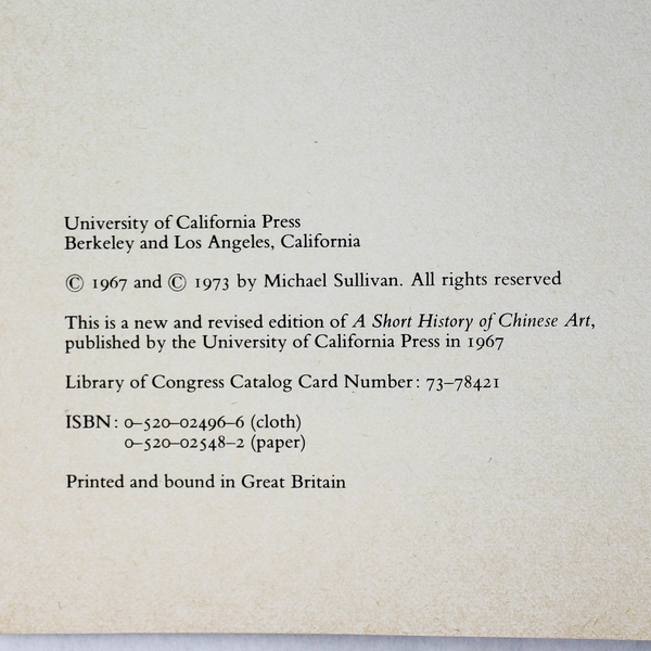 Arts of China Michael Sullivan 1973 University of California Press Paperback