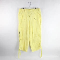Style & Co Yellow Capri Cargo Style Pants Women's Size 8 Cotton Blend 