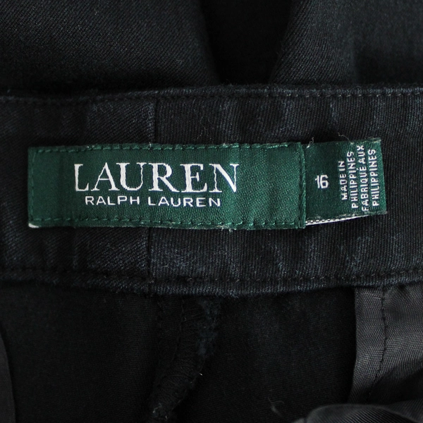 Lauren Ralph Lauren Black Cotton Blend Dress Pants Women's Size 16