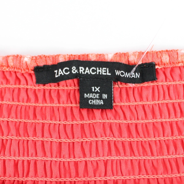 Zac & Rachel Coral Knee Length Muumuu Dress Women's Size 1X