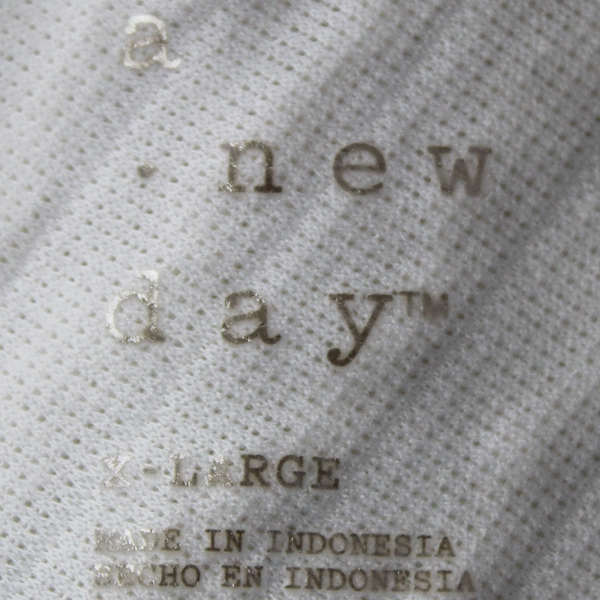 A New Day White Textured Batwing Type Long Sleeve Casual Shirt Women's Size XL