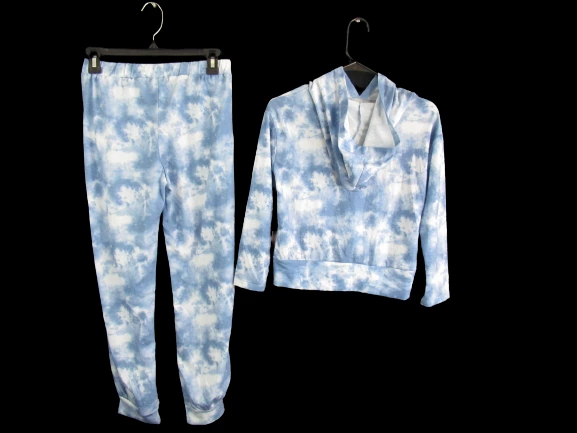Love Squared Girls 2-pc Set Top & Pants Blue/White Tie Dye Girl's Size 12 Youth