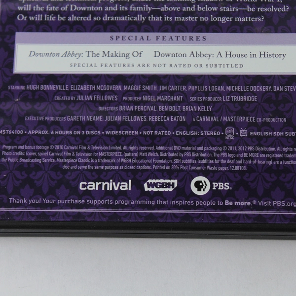 Downtown Abbey Seasons 1-4 DVD 3 Disc Set by PBS Original UK Edition Unrated