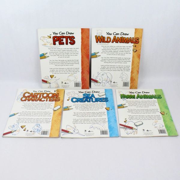 Lot of 5 You Can Draw Series Animas & People Children Books By Damien Toll 2005