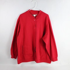 Tudor Court Red Snap Button-Up Cardigan Women's Size 3X