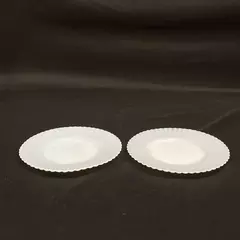 Lot of 2 Macbeth Evans Petalware Monax White Bread Plates 6.5 Inch
