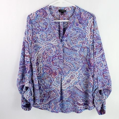 The Limited Multicolored Paisley Long-Sleeved Blouse Women's Size Large